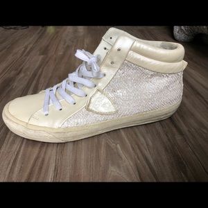 Philippe Model Champagne Sequin Sneakers 39